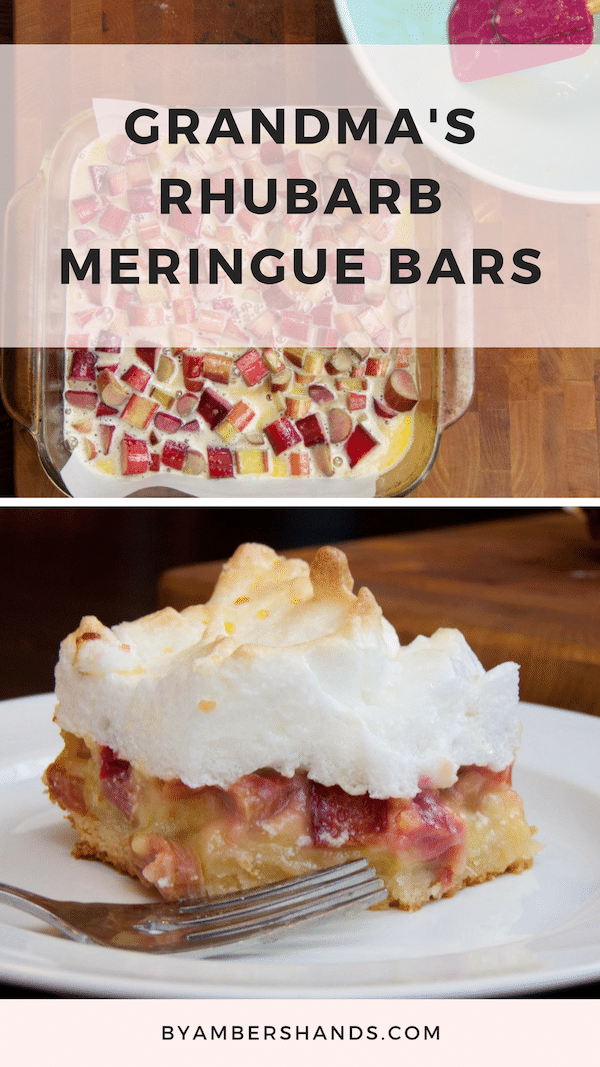 Rhubarb Meringue Bars -by amber's hands-