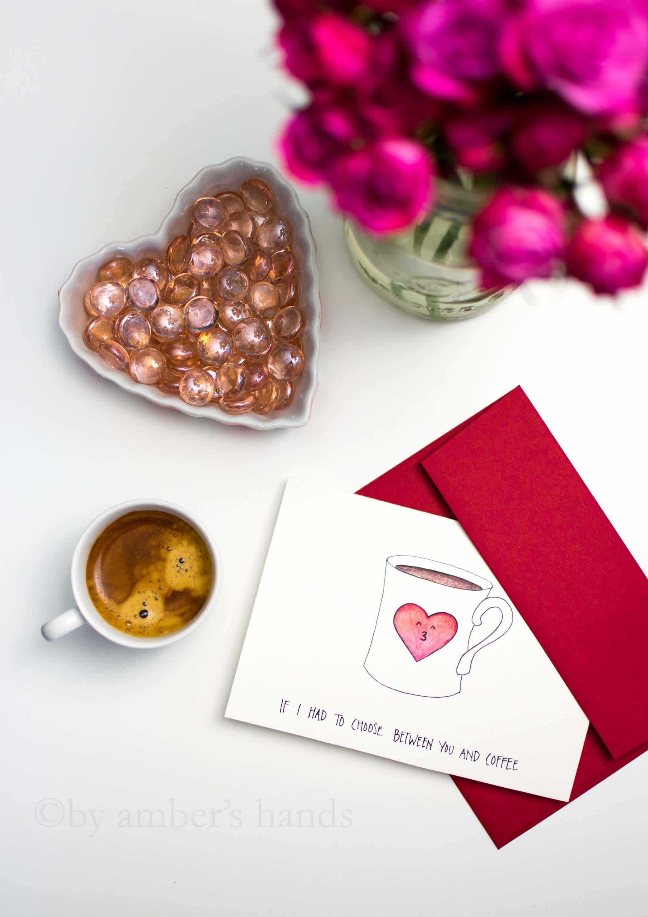 Free Printable Valentine Card -by amber's hands-