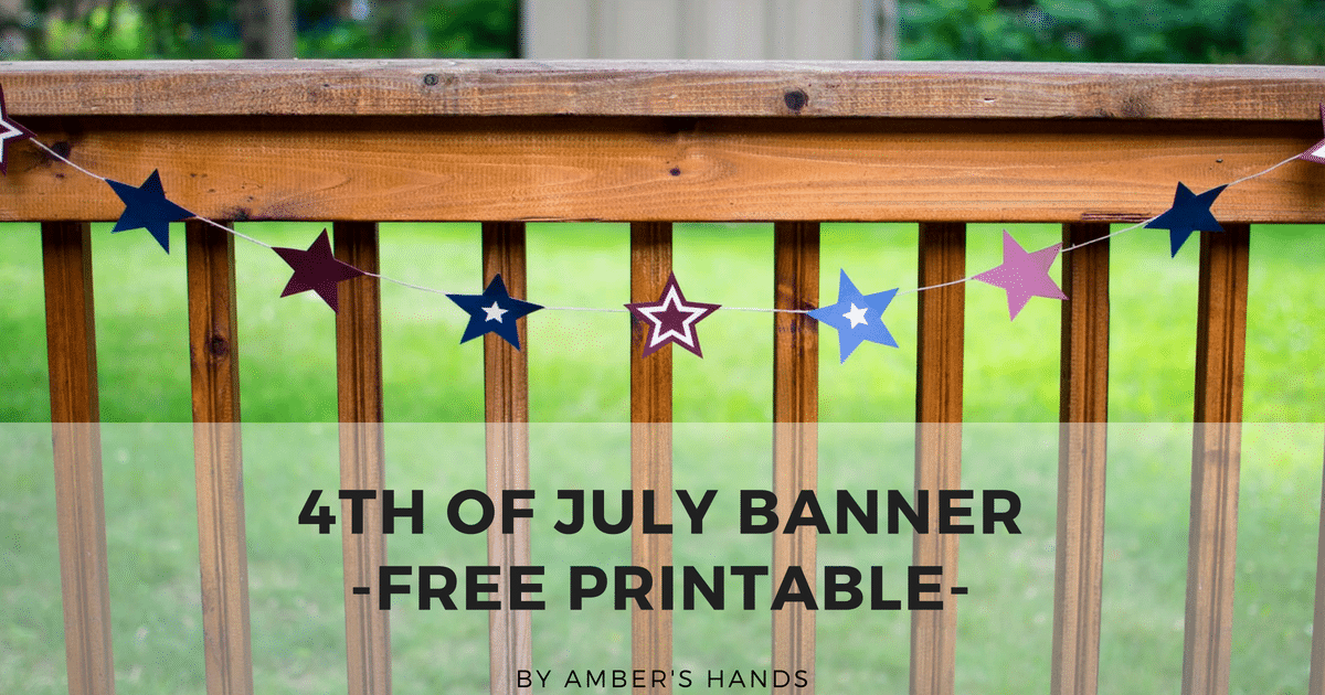 4th of July Banner - Free Printable
