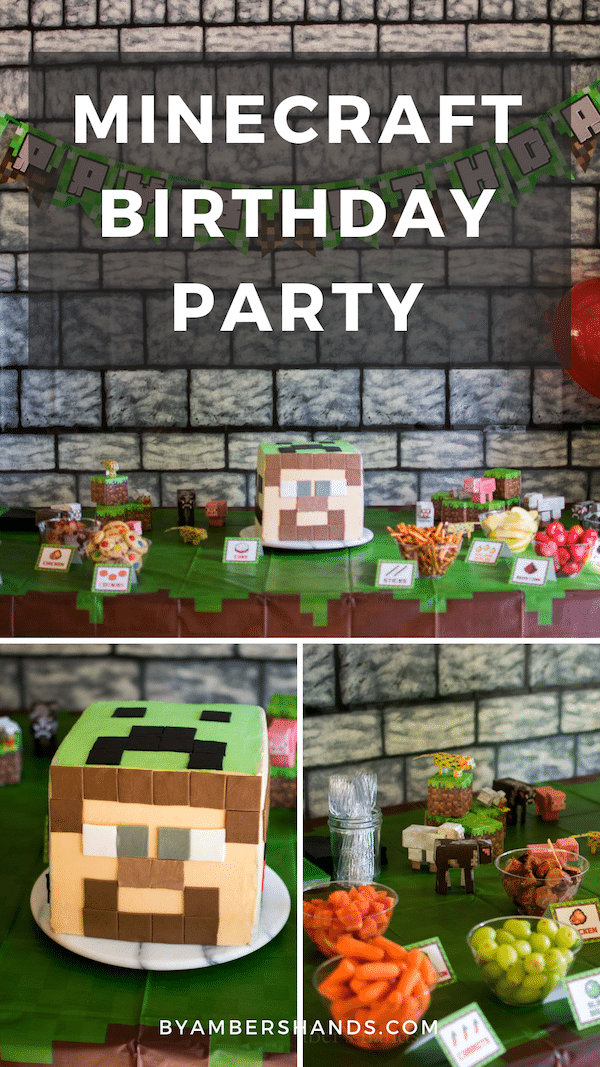 Get tons of ideas for an easy Minecraft birthday party! #birthday #kids #party #minecraft